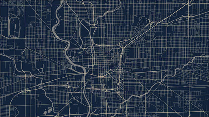 map of the city of Indianapolis, Indiana, USA - 282659294