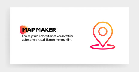 MAP MAKER ICON CONCEPT