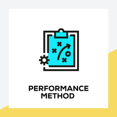 PERFORMANCE METHOD LINE ICON SET