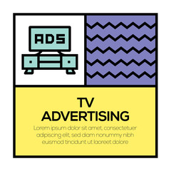 TV ADVERTISING ICON CONCEPT