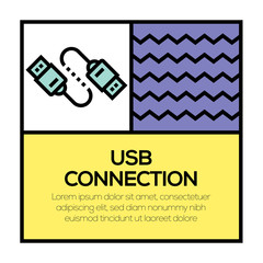 USB CONNECTION ICON CONCEPT