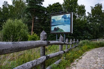 Painting by the artist Levitan Over eternal peace on Mount Levitan.