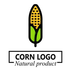cartoon corn vector image logotype