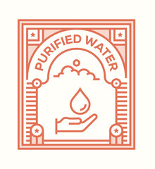 PURIFIED WATER ICON CONCEPT