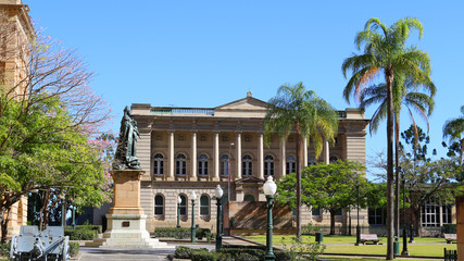 Old State Library Building at Queens Gardens in Brisbane, Australia - obrazy, fototapety, plakaty
