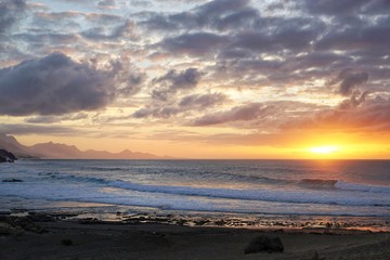 Fototapeta na wymiar Sonnenuntergang am Strand | Fuerteventura