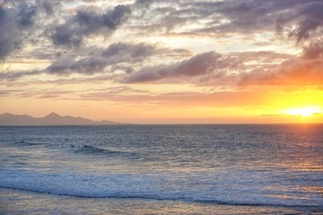 Fototapeta na wymiar Sonnenuntergang am Strand | Fuerteventura