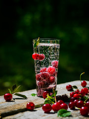 Cherry fresh summer coctail