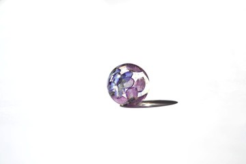 Beautiful violet lilac in resin. 