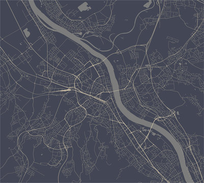 vector map of the city of Bonn, Germany, North Rhine-Westphalia, Cologne