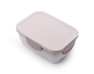 plastic food carrier on white background