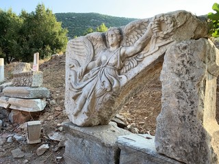 Ephesus Roman Greek ancient city historical architecture amphitheater famous tourism place in Turkey 