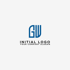 inspiring logo designs for companies from the initial letters of the GW logo icon. -Vectors