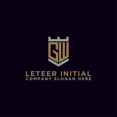 inspiring logo designs for companies from the initial letters of the GW logo icon. -Vectors