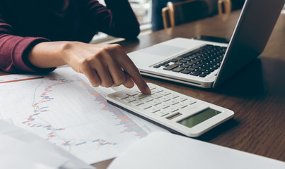 businesswoman check the work documents in office,The media reaches the operational guidelines
