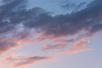 Beautiful sunset sky with clouds. Nature sky backgrounds.