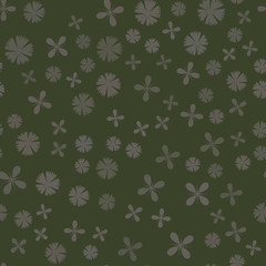 Light gray flowers of medium and small size