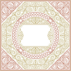 Decorative ornate vintage design emblem