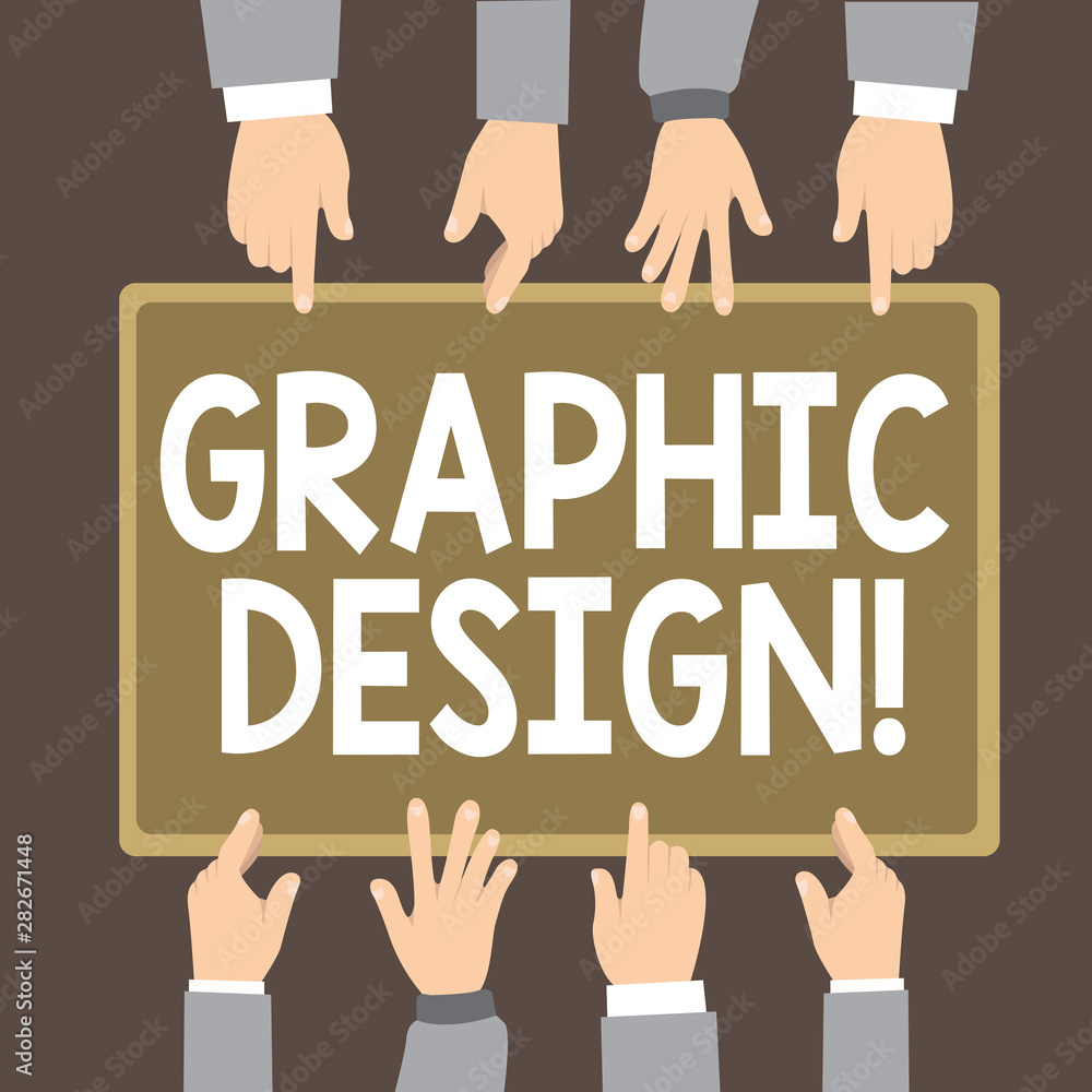 Poster text sign showing graphic design. conceptual photo art or skill of combining text and pictures in ad