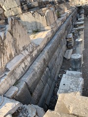 Ephesus Roman Greek ancient city historical architecture amphitheater famous tourism place in Turkey 