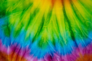 Tie Dye rainbow swirl abstract texture and background , reggae style .