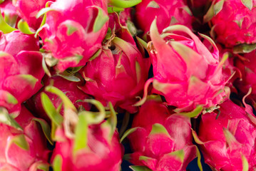 Fototapeta premium ripe dragon fruit (pitahaya) on full frame