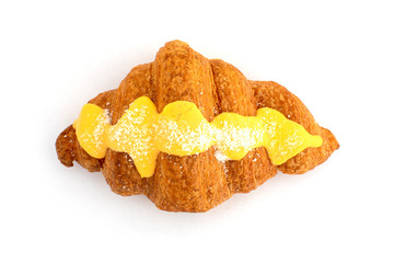 Delicious -coated croissant with nut crumbs