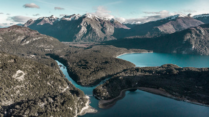 Blue lake in the mountains