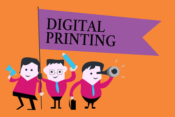 Word writing text Digital Printing. Business concept for digital based images directly to variety of media.