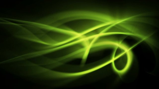 seamless background of abstract green light rays in curved motion (FULL HD)