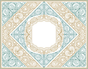 Decorative ornate vintage design card