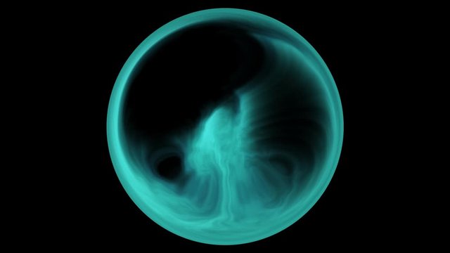 light blue glowing energy flowing in magic crystal ball - seamless (FULL HD)