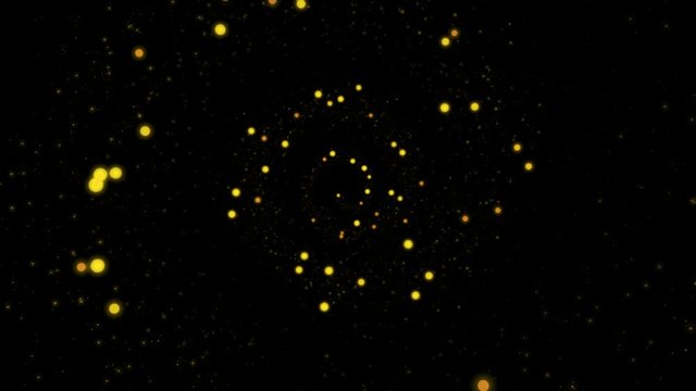 fly through yellow glowing cosmic spiral (FULL HD)