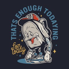 Vintage college colorful funny label