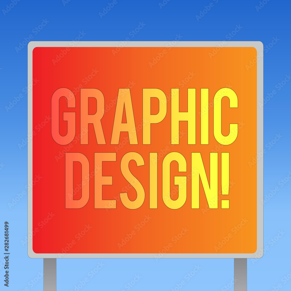 Aufkleber writing note showing graphic design. business photo showcasing art or skill of combining text and pi