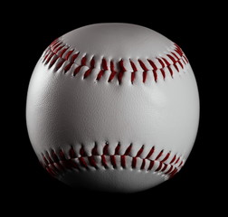 Baseball isolated on black background