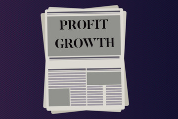 Word writing text Profit Growth. Business concept for Objectives Interrelation of Overall Sales Market Shares.