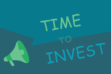 Writing note showing Time To Invest. Business photo showcasing Creation of capital capable of producing other goods.