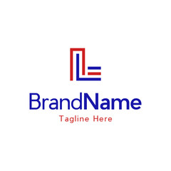 Abstract L letter modern initial letter marks logo design, Initial letter L logo line art design vector template