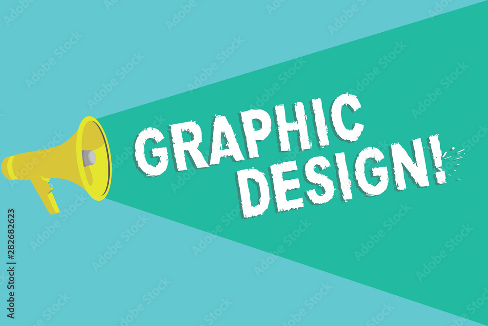 Aufkleber writing note showing graphic design. business photo showcasing art or skill of combining text and pi