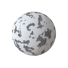 concrete sphere isolated on white background