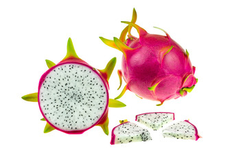 Beautiful pink dragon fruit or pitaya