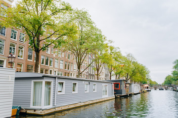 Fototapeta na wymiar Floating house at Amsterdam