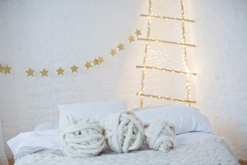 white scandinavian bedroom