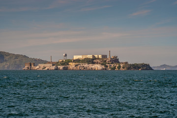 The Alcatraz Island in San Francisco bay. San Francisco, California, United States of America