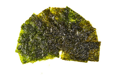 Nori seaweed isolated on white.