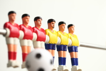 Fototapeta premium foosball table soccer .sport teame football players