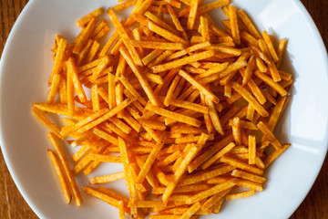 French fries corn snacks