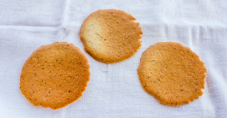 typical biscuits called tiles/ typical biscuits called tiles which are a specialty of the Aosta Valley,Italy