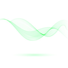 Abstract vector background, green waved lines for brochure, website, flyer design.